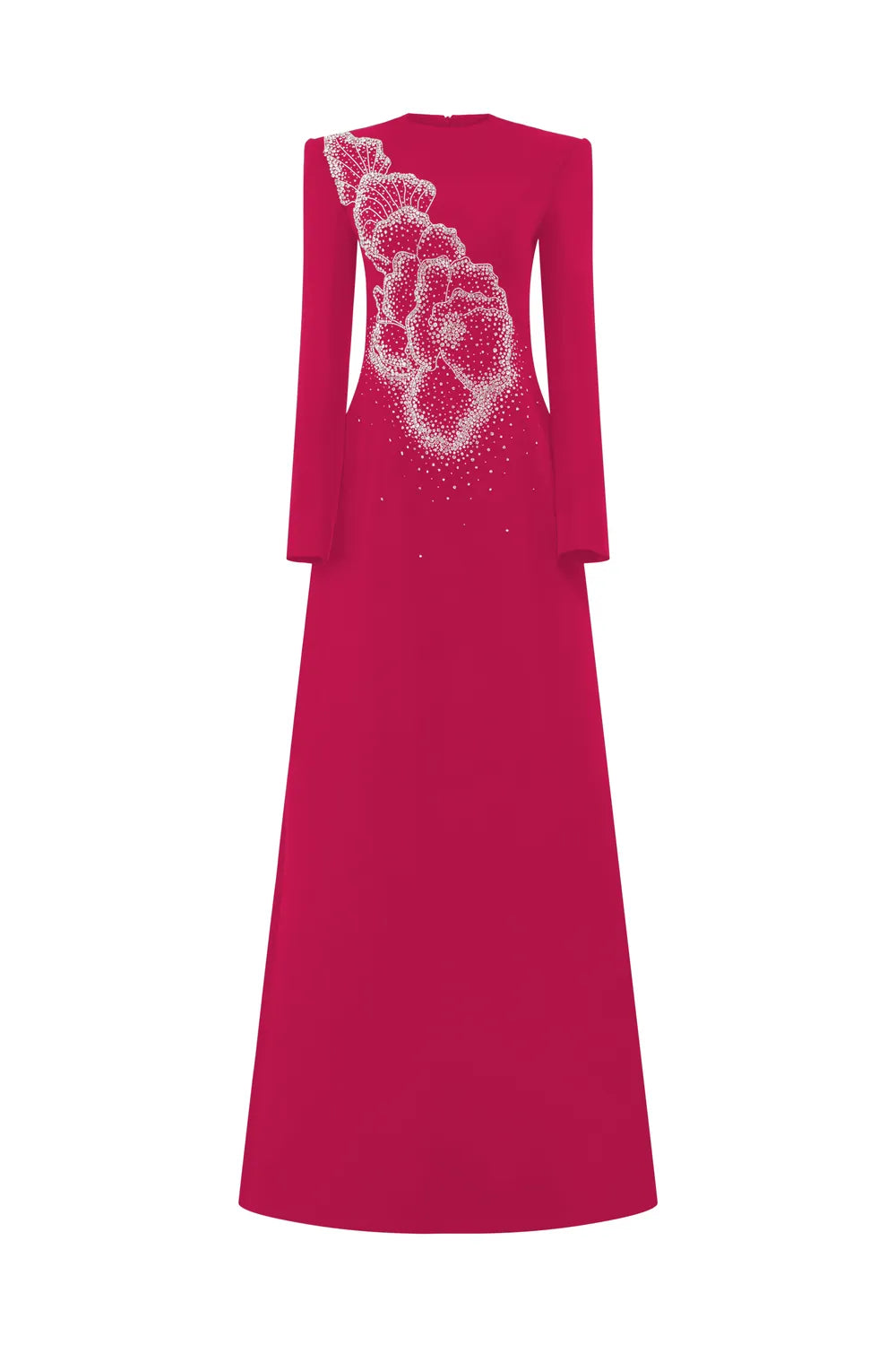 Floral Crystal Pattern Straight Dress